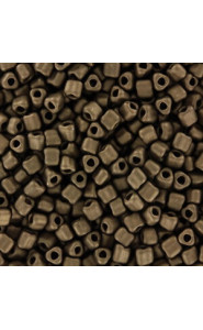 Miyuki triangle beads 8/0 Matted metallic dark bronze TR8-2006